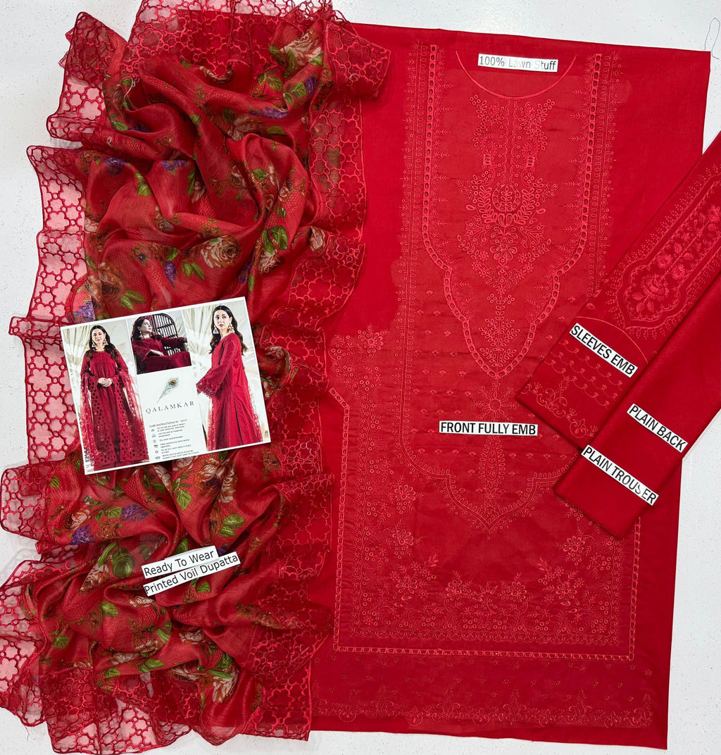 Embroidered Lawn 3-Piece