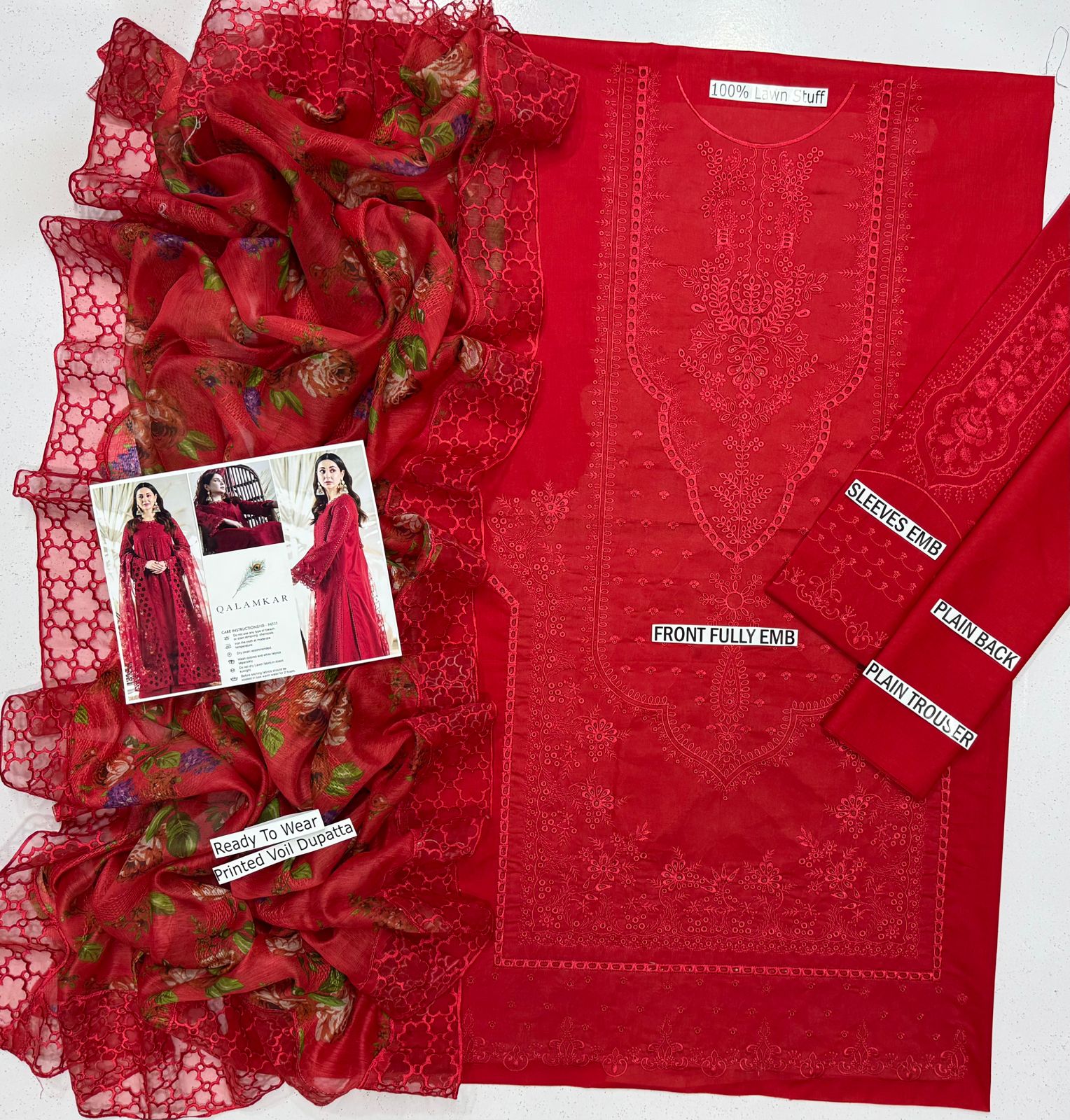 Embroidered Lawn 3-Piece