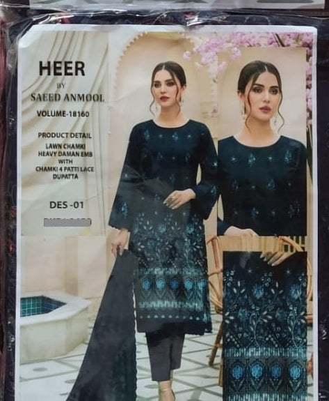 Embroidered Lawn 3-Piece