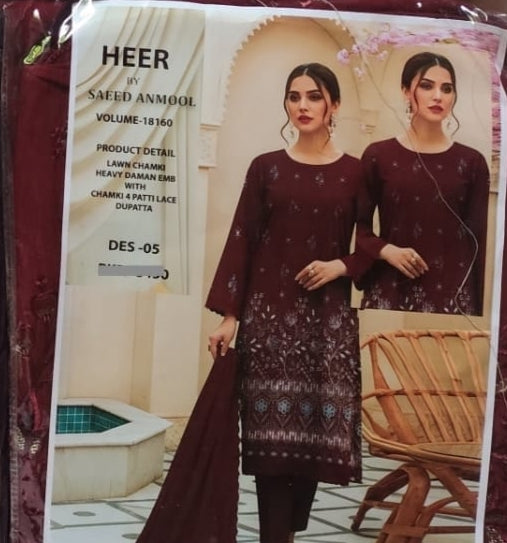 Embroidered Lawn 3-Piece