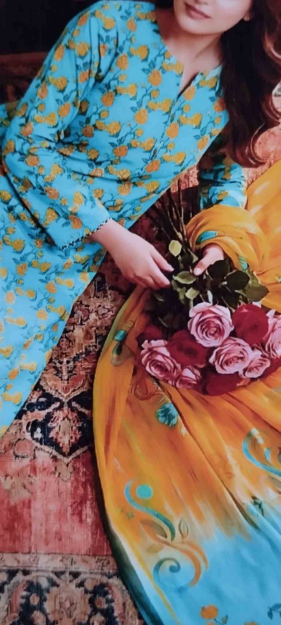 Allover Printed Lawn 3-Piece