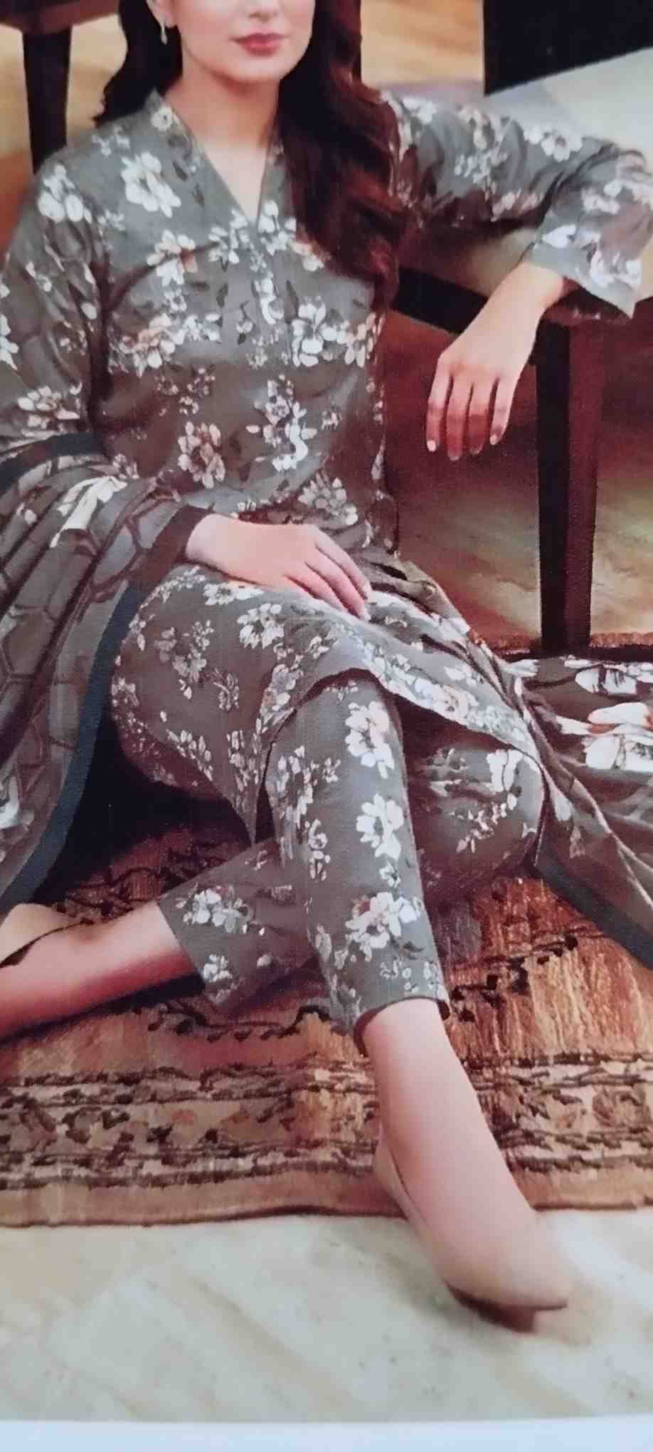 Allover Printed Lawn 3-Piece