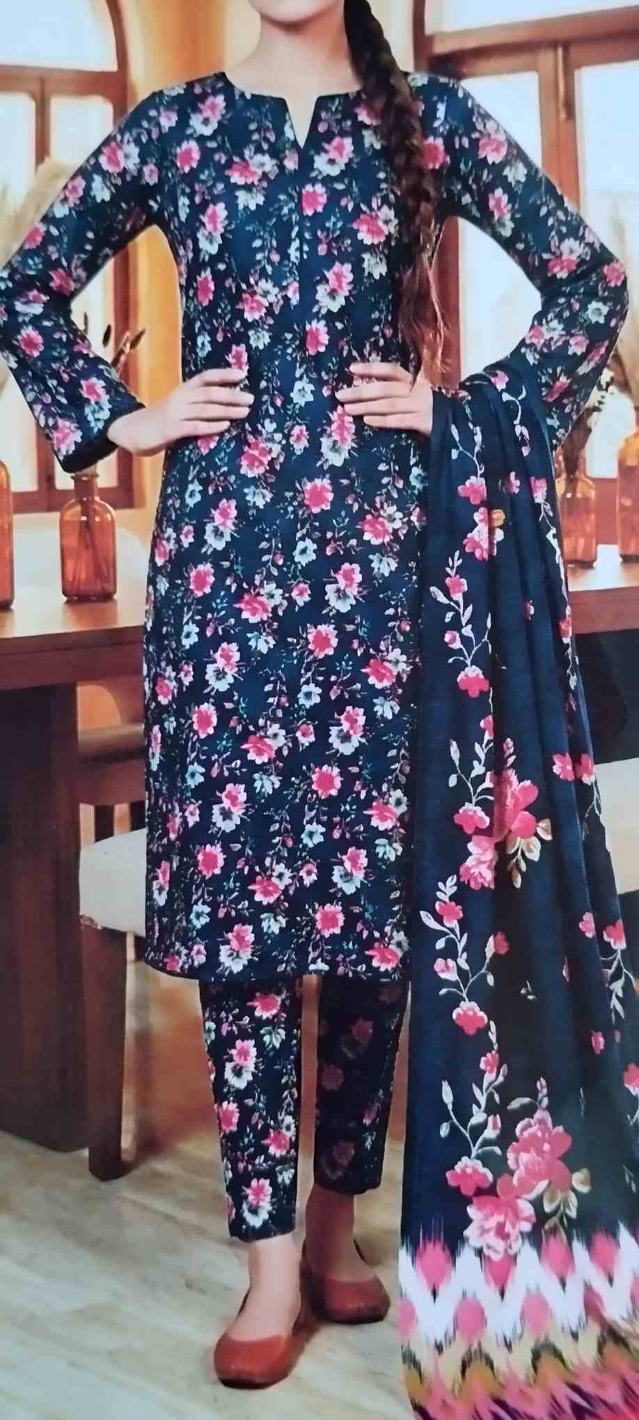 Allover Printed Lawn 3-Piece