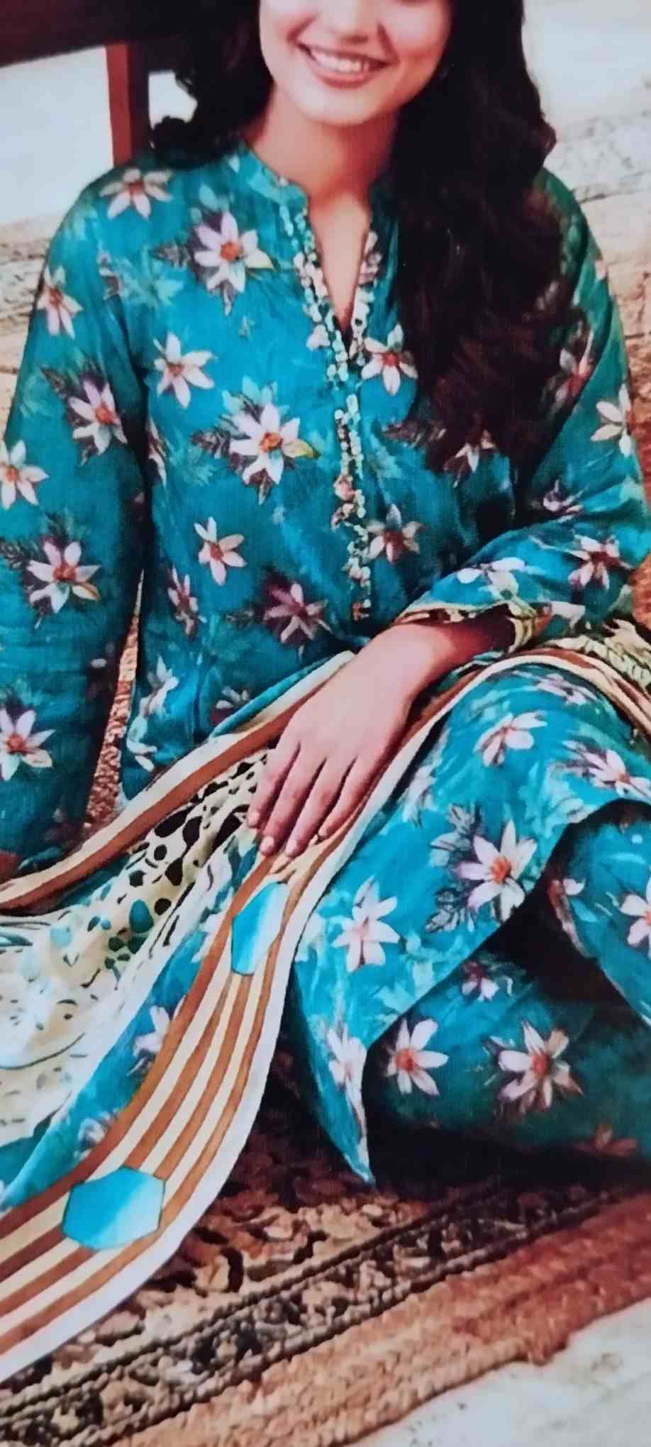 Allover Printed Lawn 3-Piece