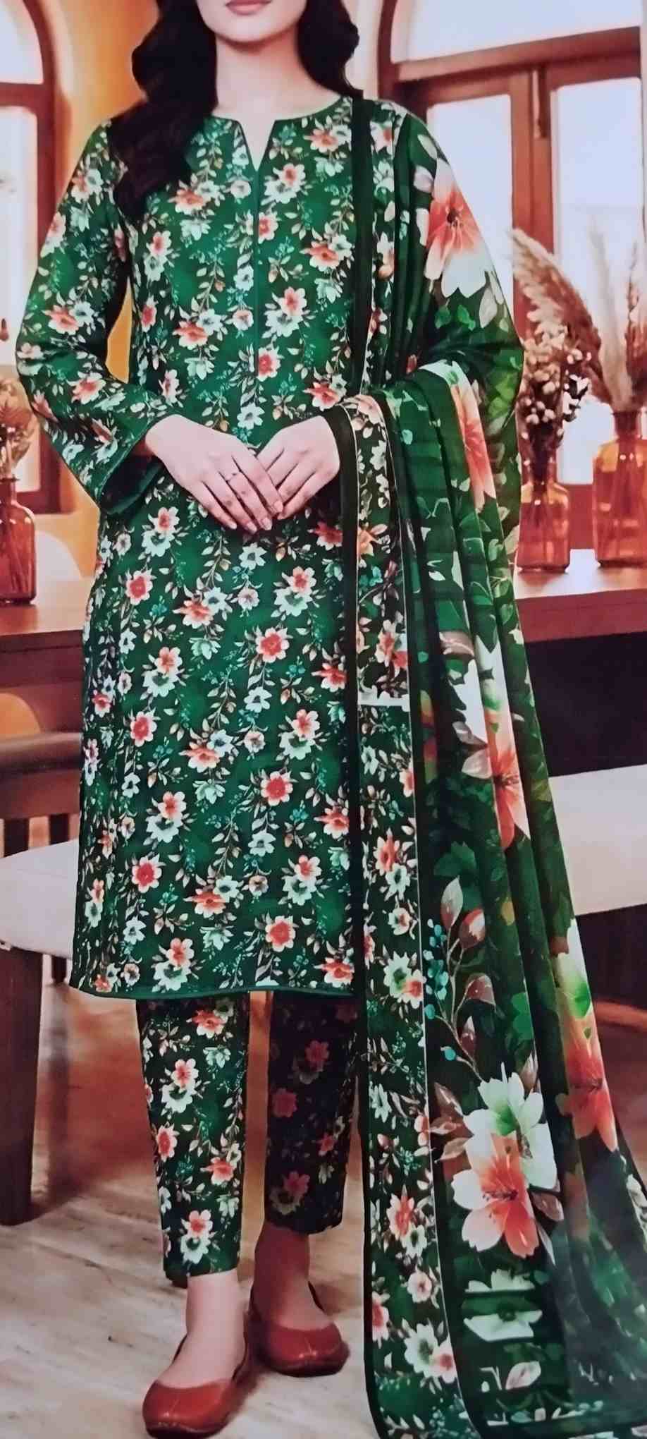 Allover Printed Lawn 3-Piece