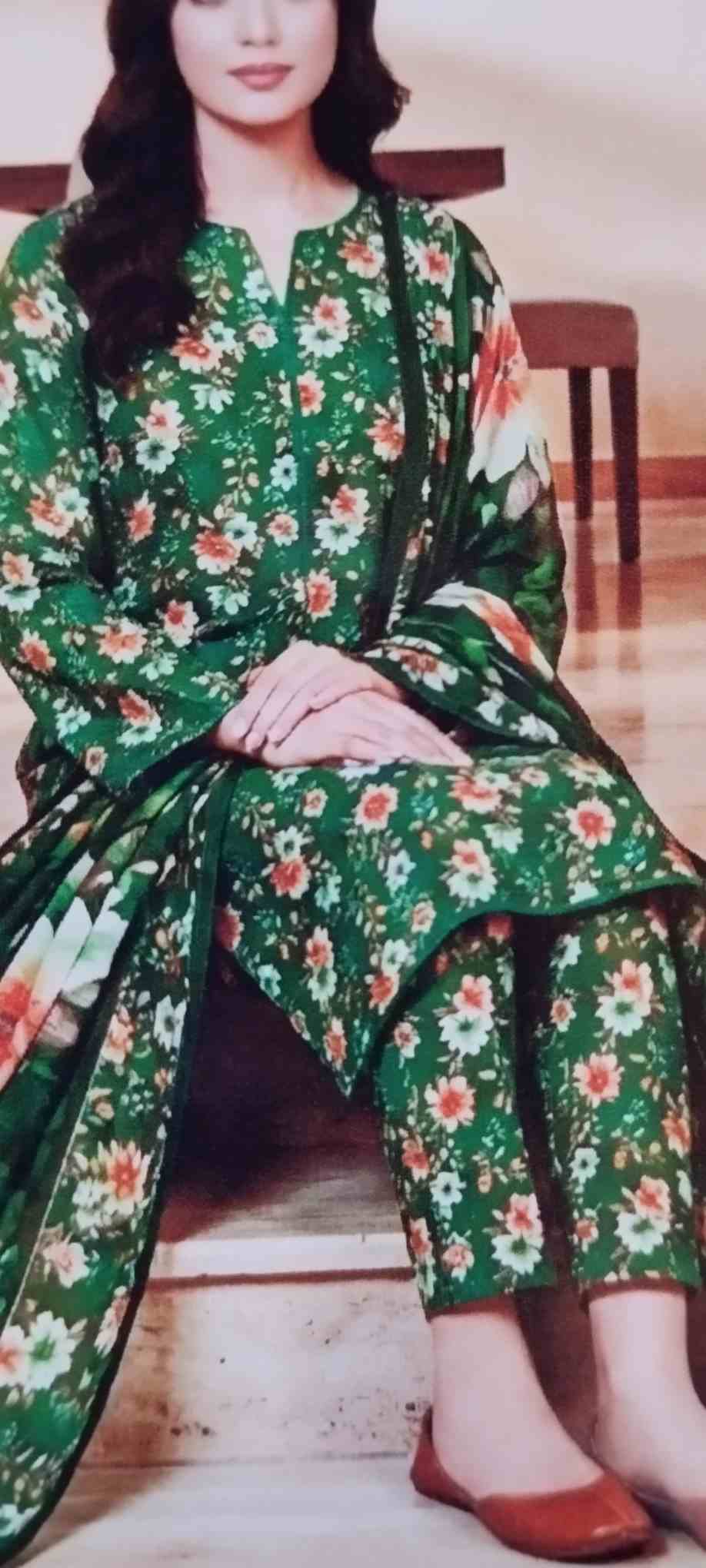 Allover Printed Lawn 3-Piece