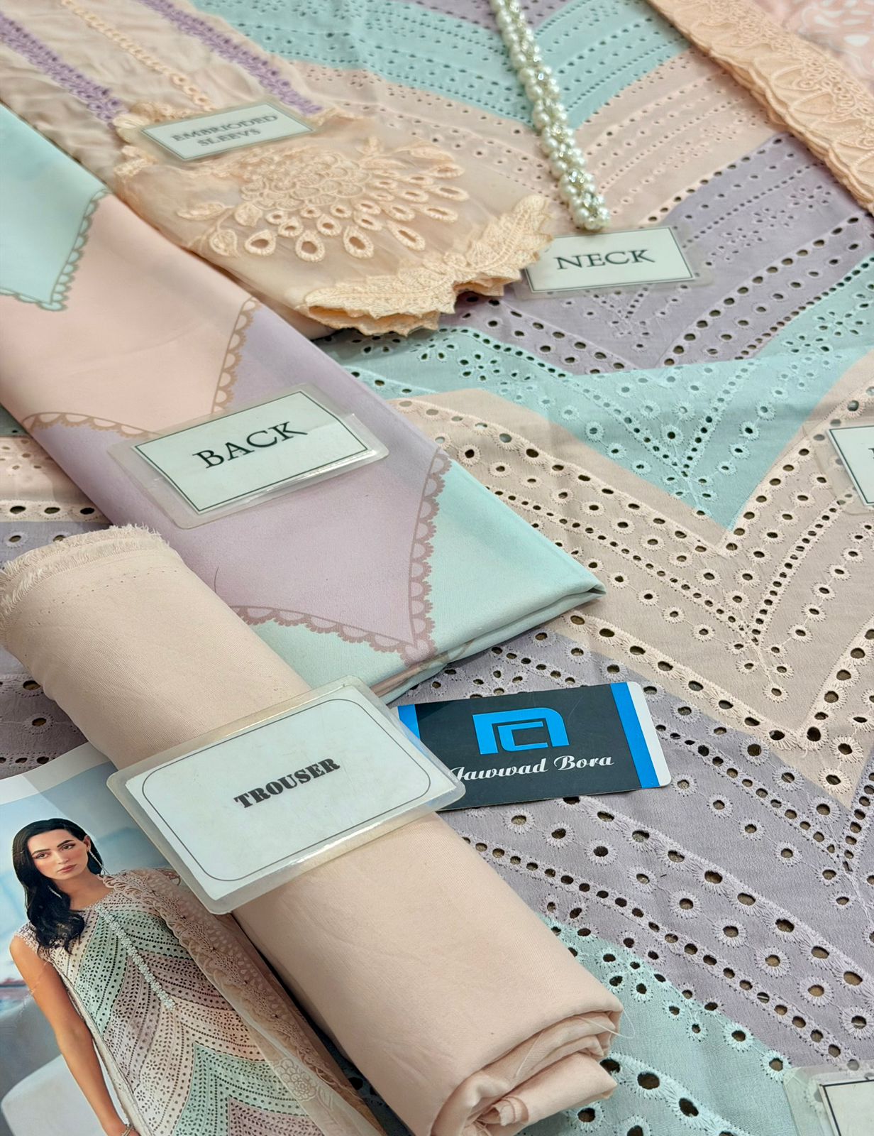 Embroidered Swiss Lawn 3-Piece