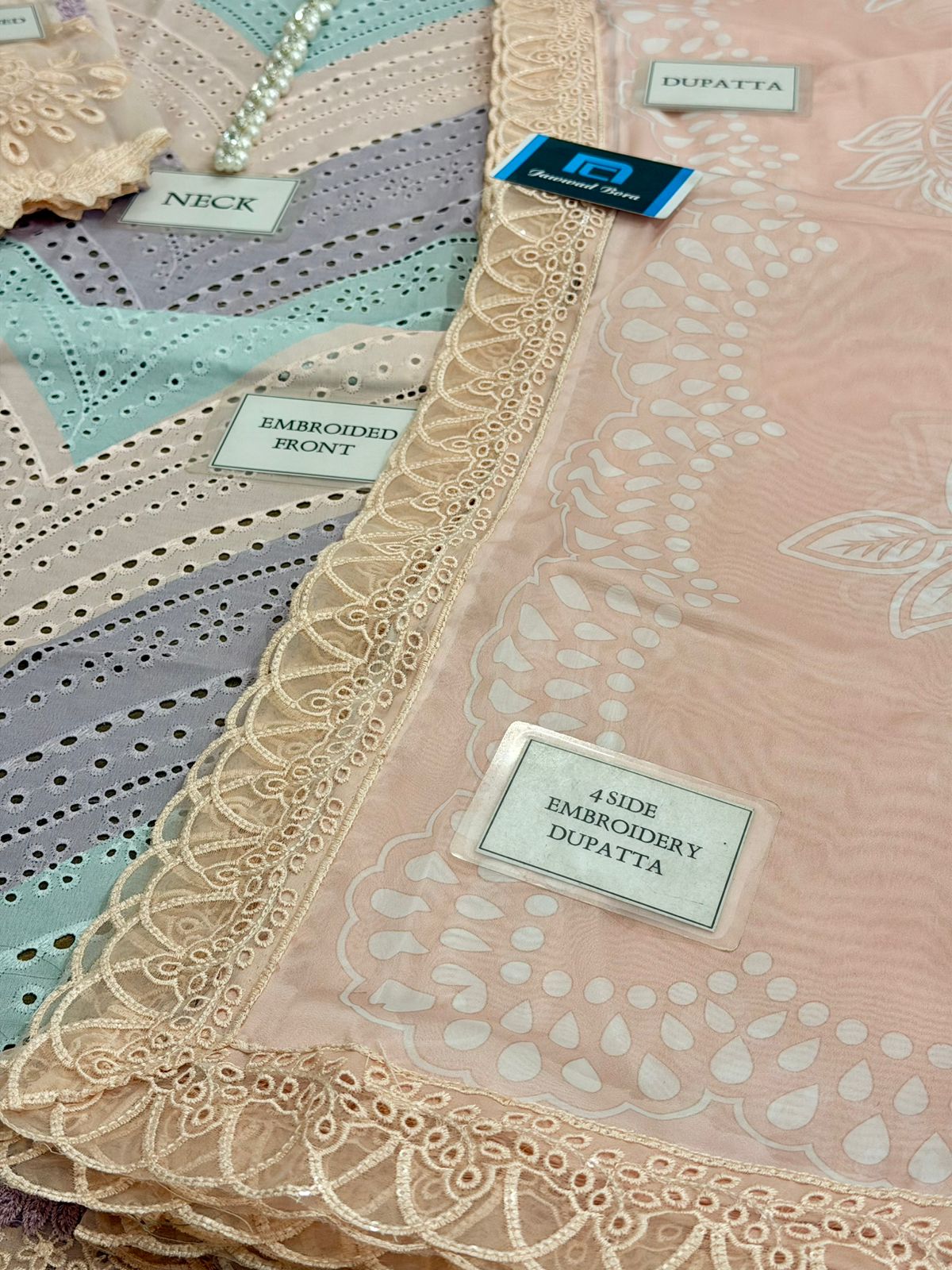 Embroidered Swiss Lawn 3-Piece