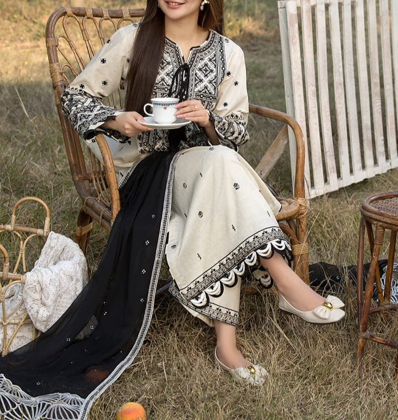 Embroidered Lawn 3-Piece