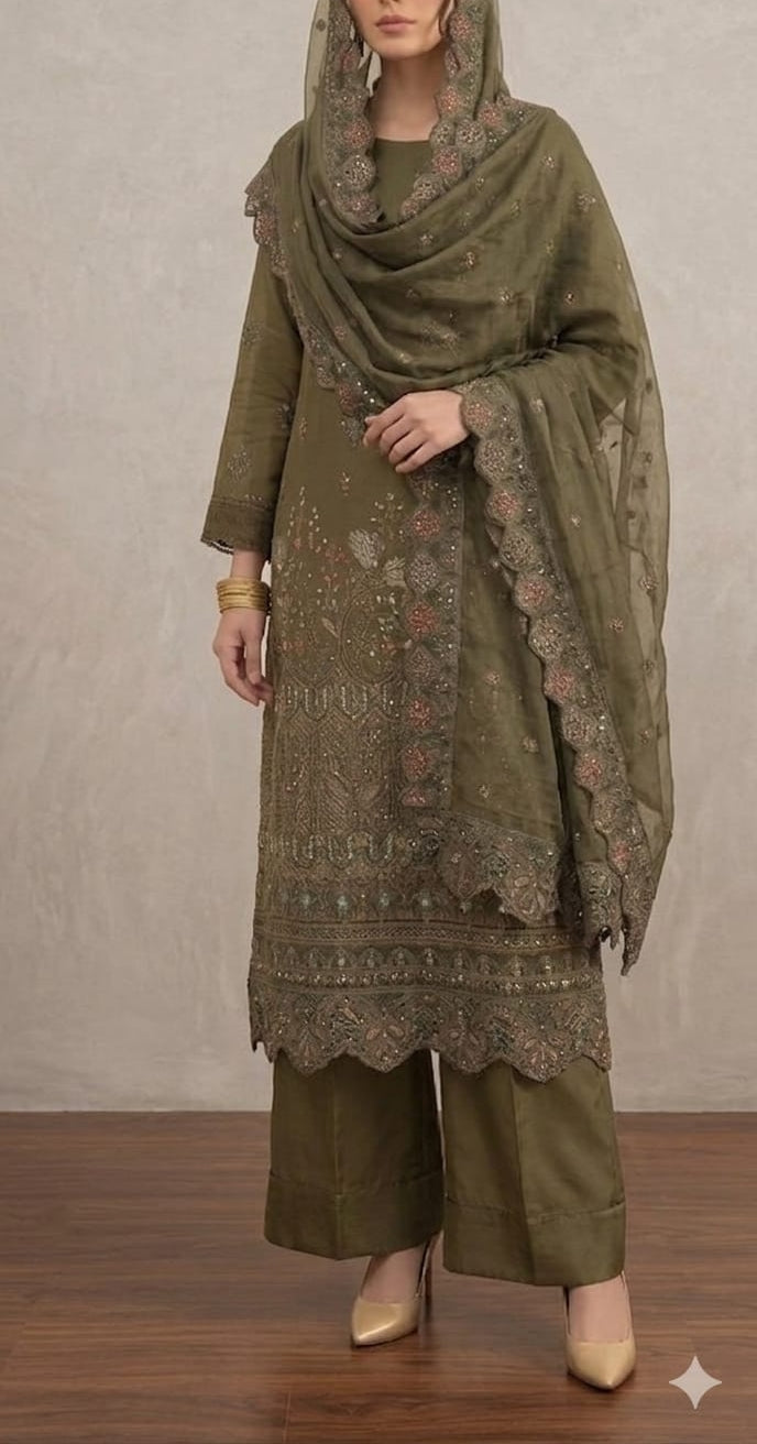 Embroidered Lawn 3-Piece