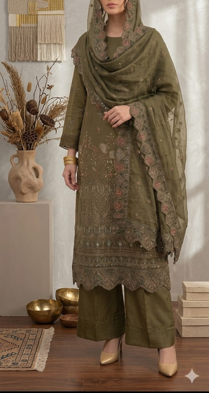 Embroidered Lawn 3-Piece