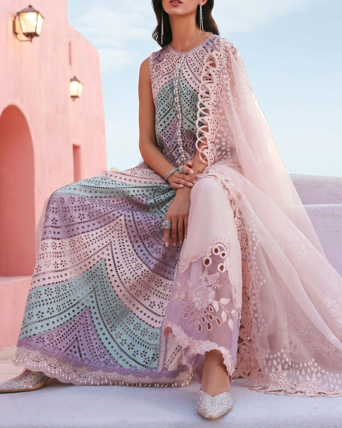 Embroidered Swiss Lawn 3-Piece