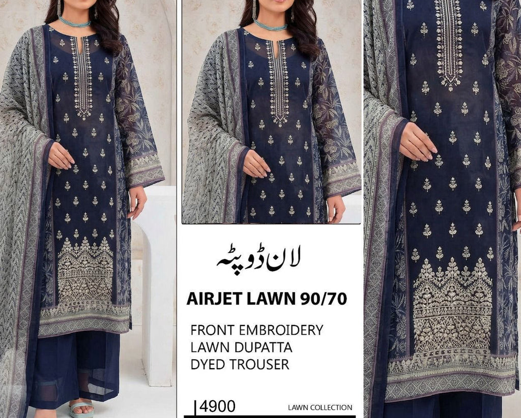 Embroidered Lawn 3-Piece