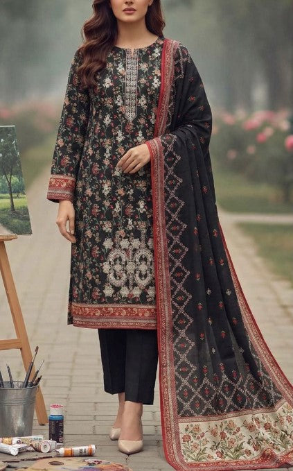 Embroidered Lawn 3-Piece