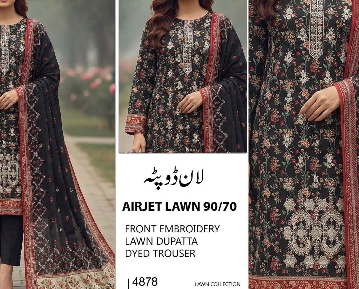 Embroidered Lawn 3-Piece