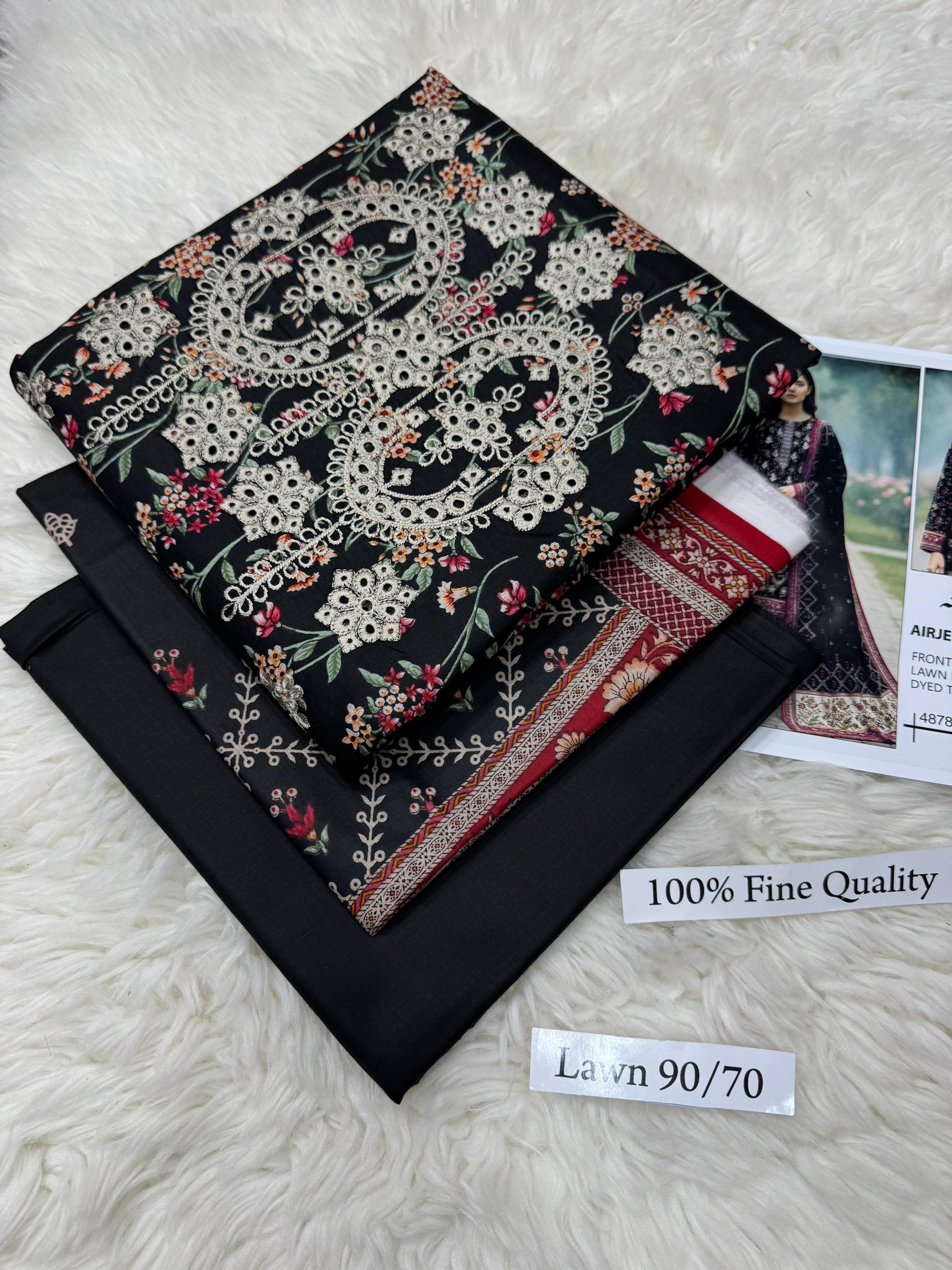 Embroidered Lawn 3-Piece
