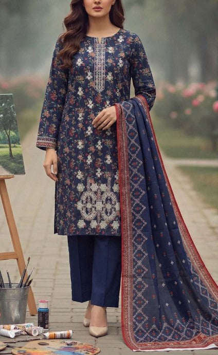 Embroidered Lawn 3-Piece