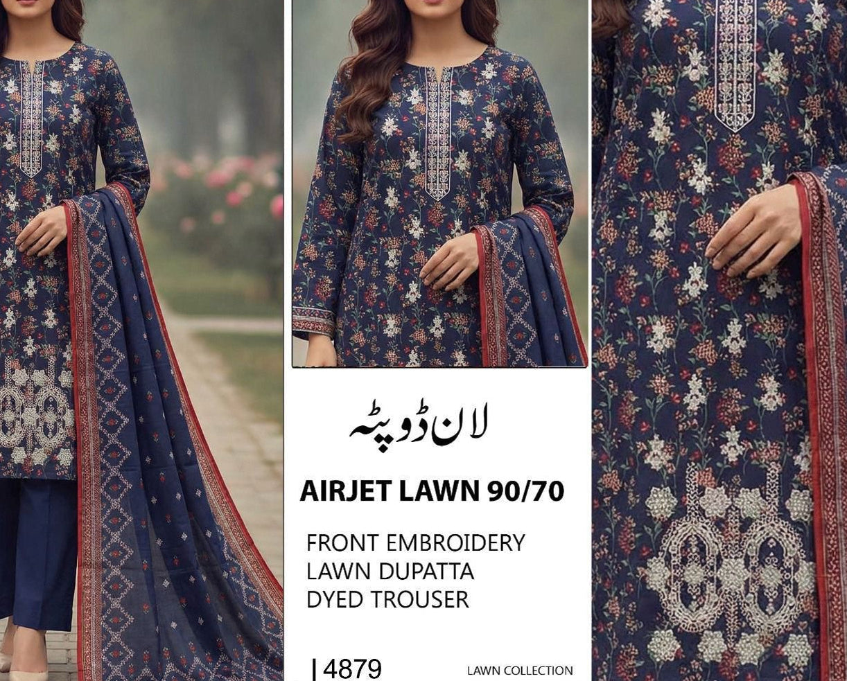 Embroidered Lawn 3-Piece