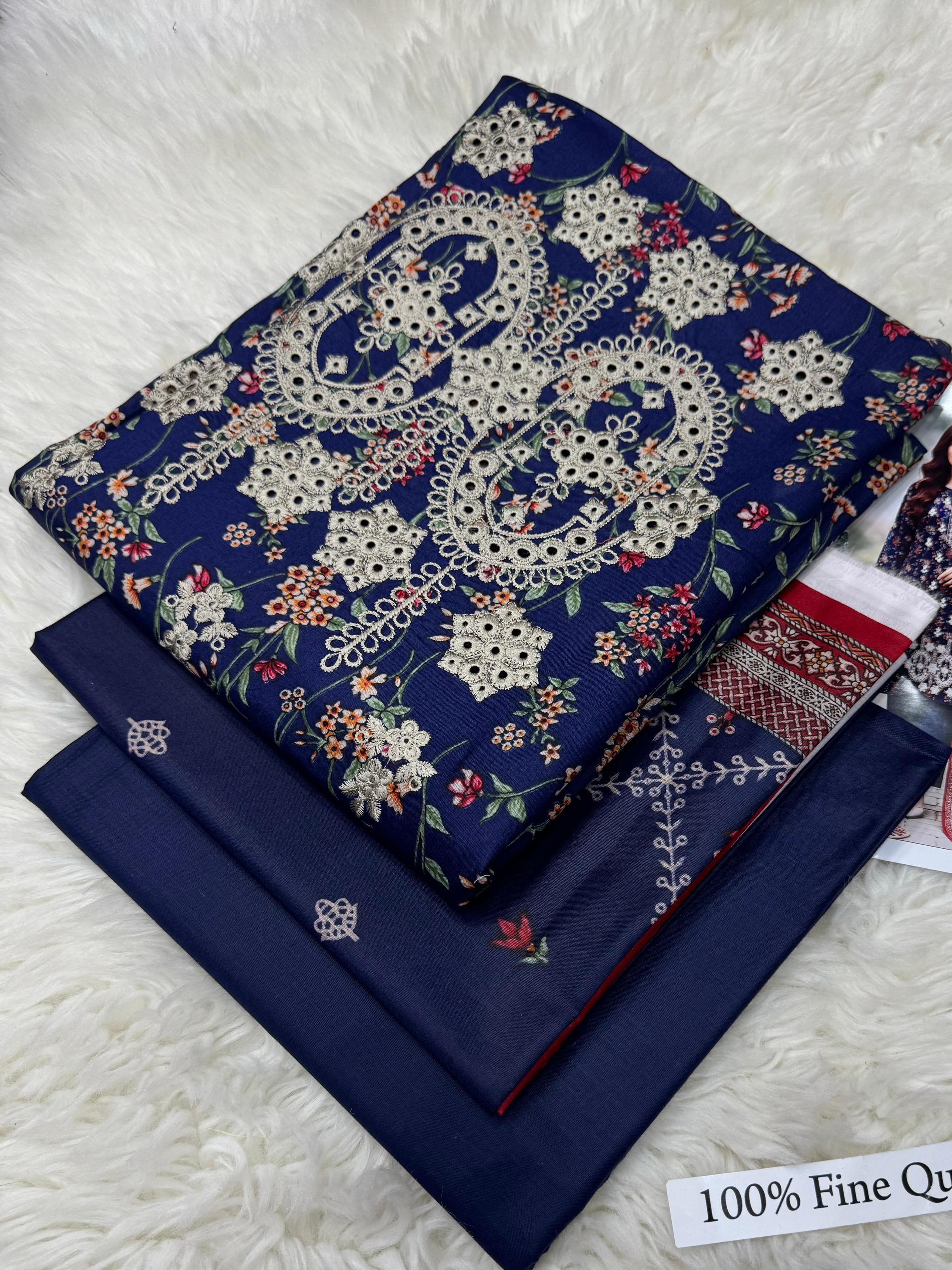 Embroidered Lawn 3-Piece