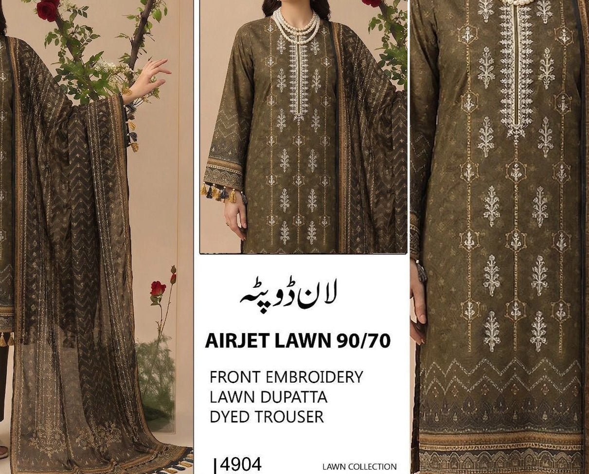 Embroidered Lawn 3-Piece