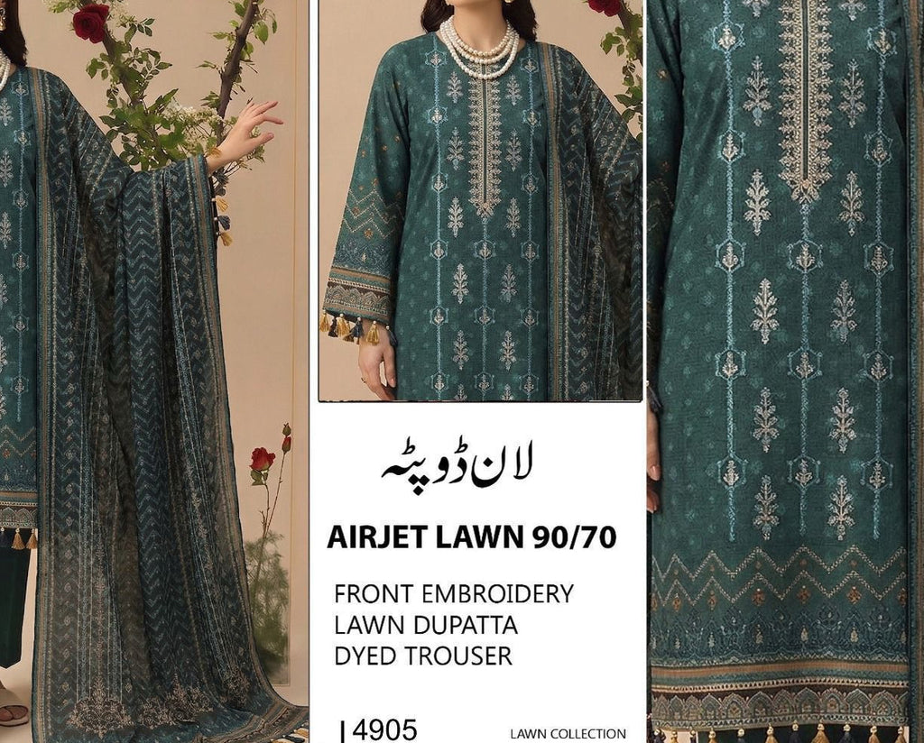 Embroidered Lawn 3-Piece