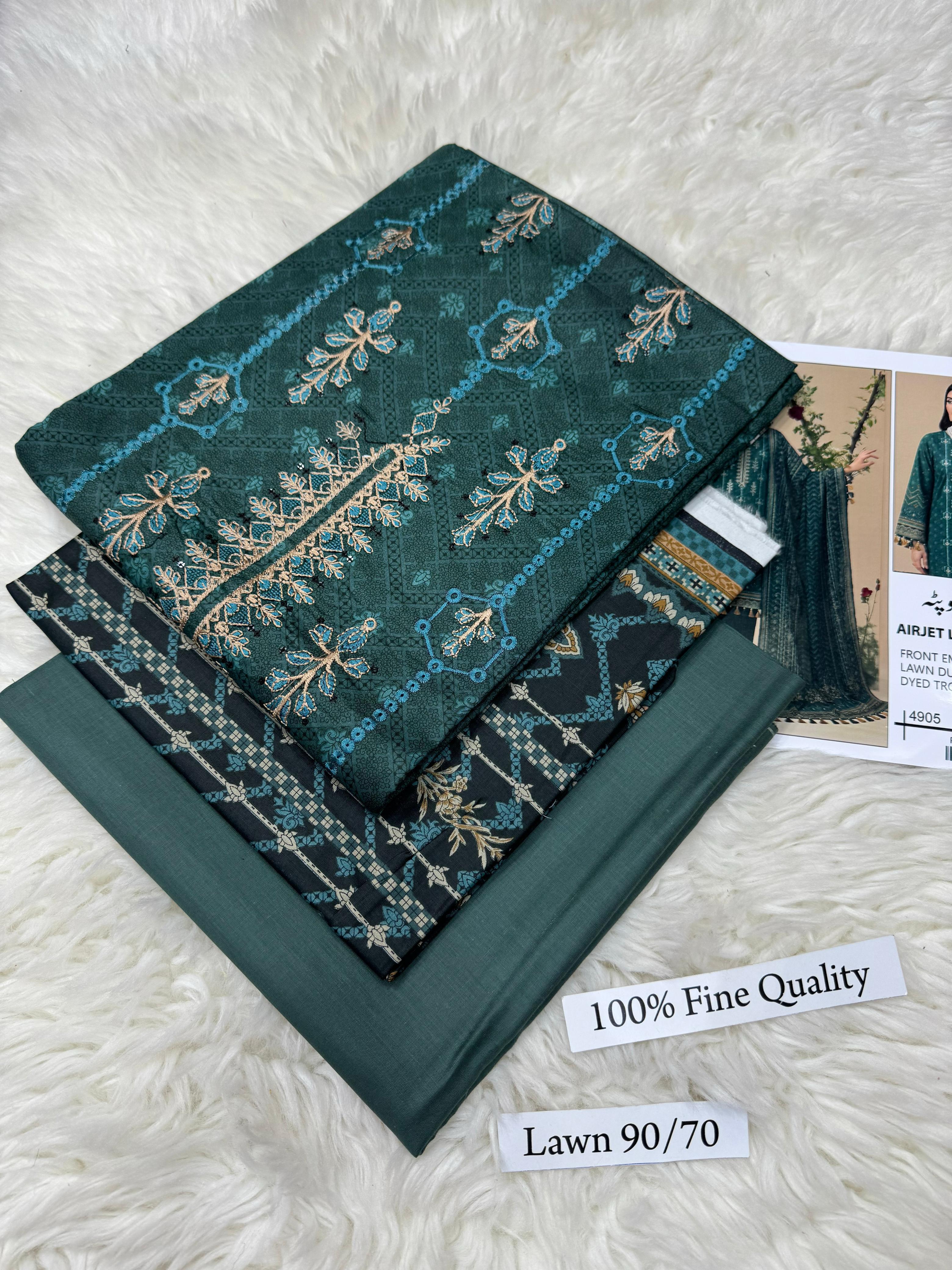 Embroidered Lawn 3-Piece