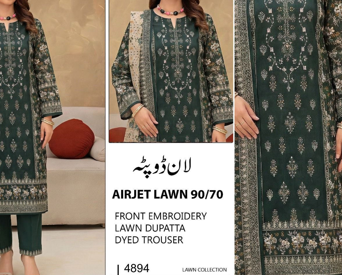 Embroidered Lawn 3-Piece