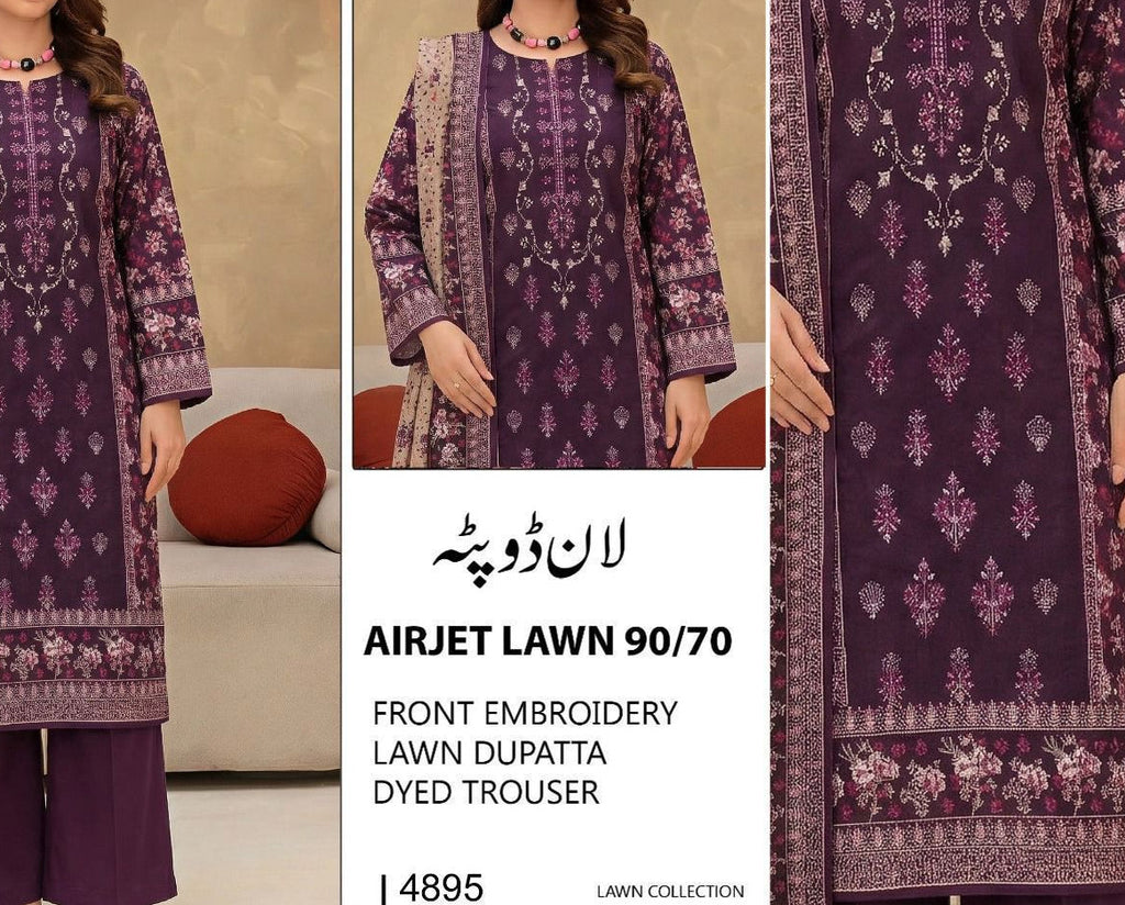 Embroidered Lawn 3-Piece