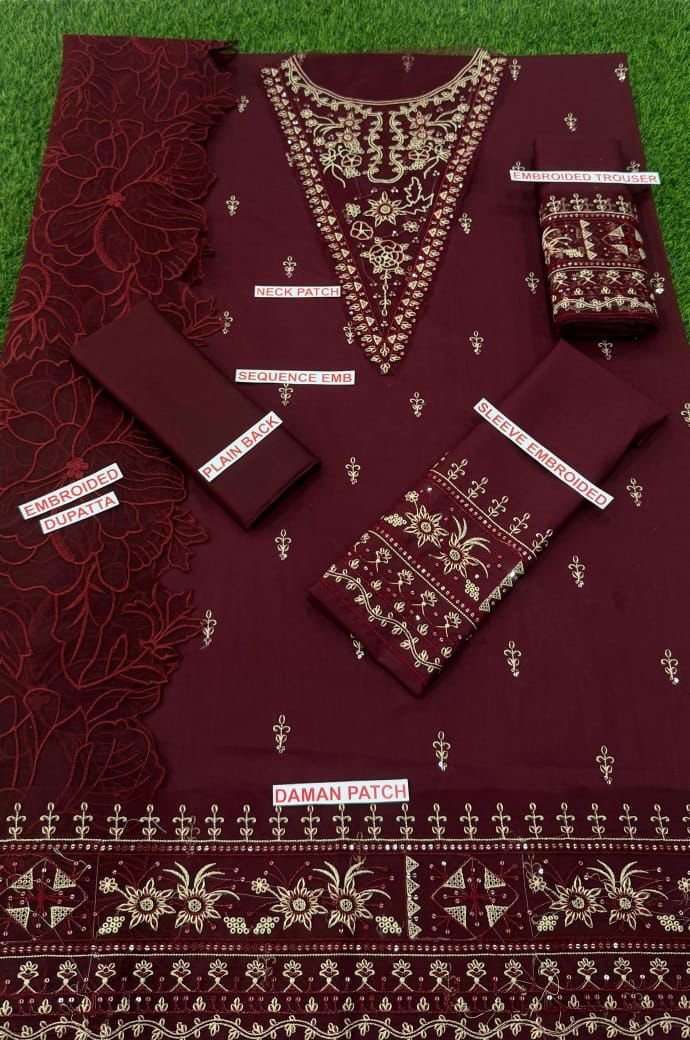 Embroidered Lawn 3-Piece