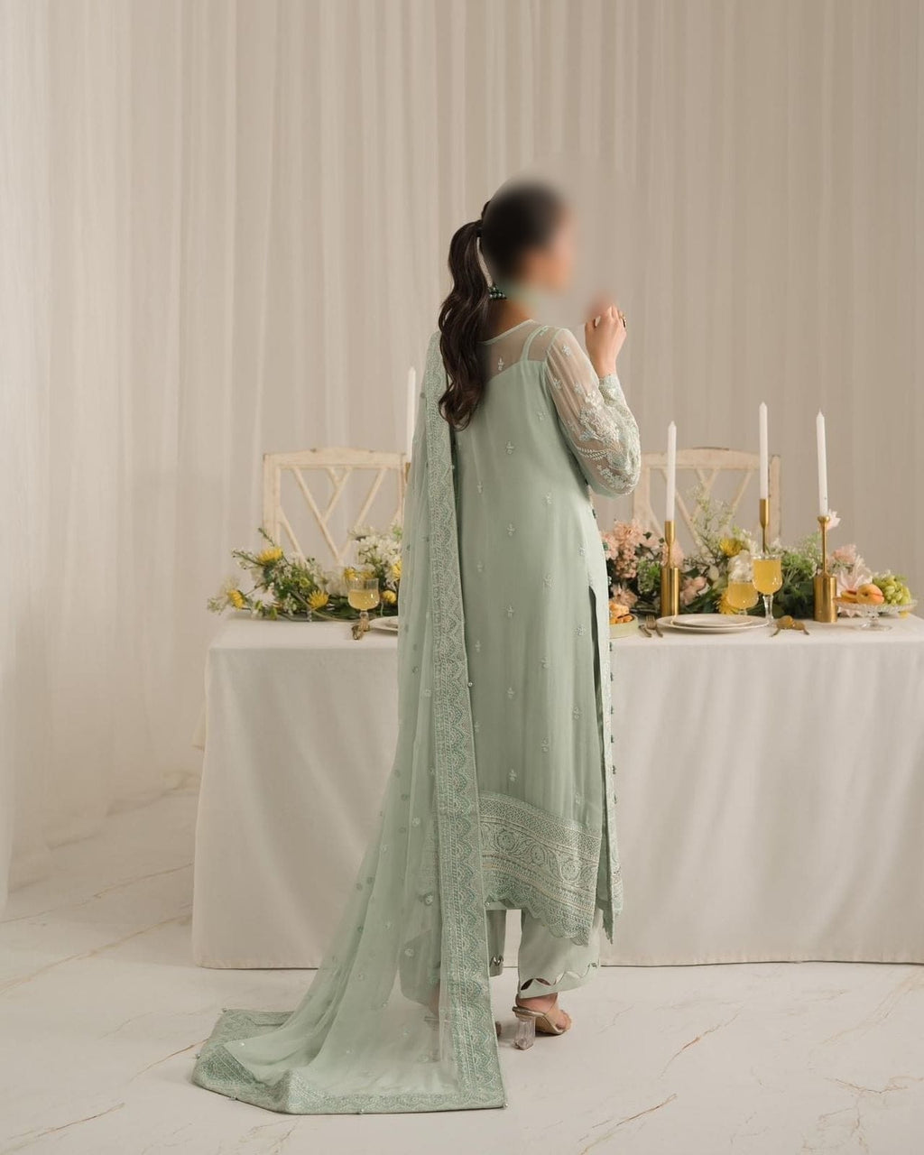 Embroidered Chiffon 3-Piece