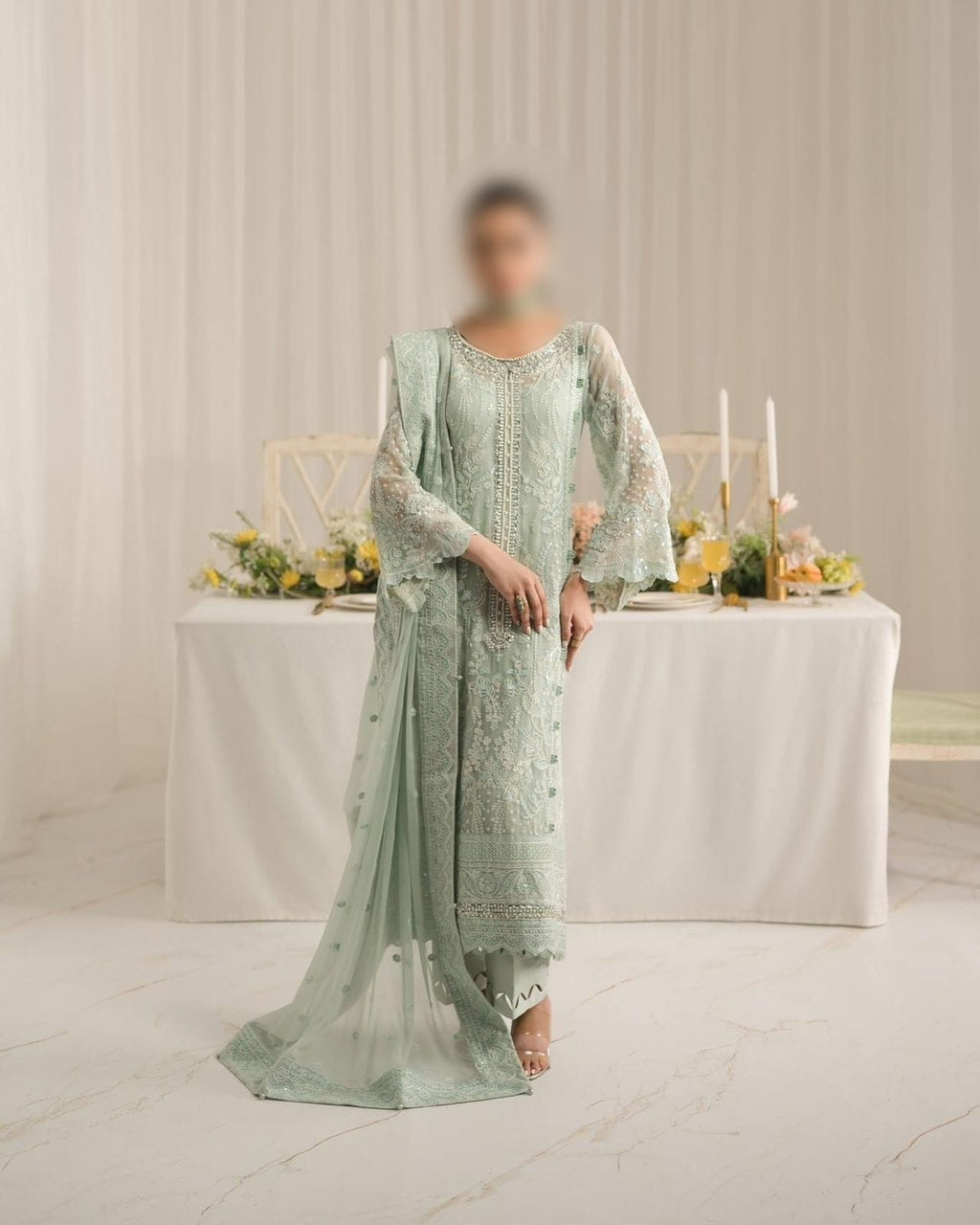 Embroidered Chiffon 3-Piece