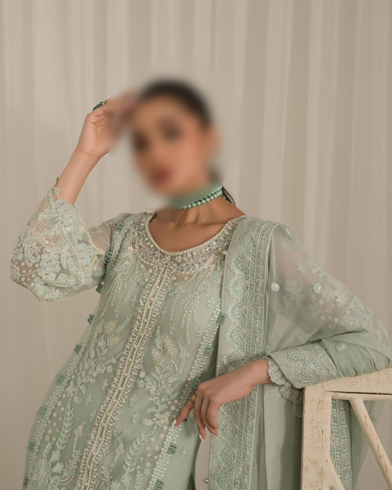 Embroidered Chiffon 3-Piece
