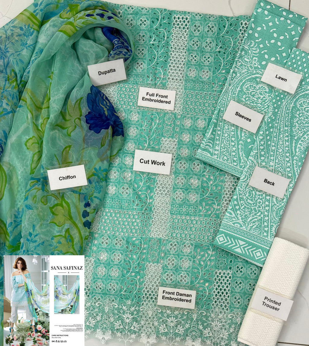 Embroidered Shifly Lawn 3-Piece