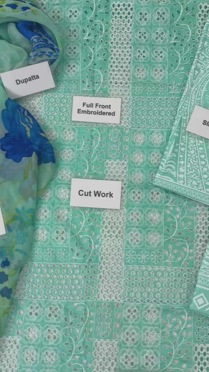 Embroidered Shifly Lawn 3-Piece