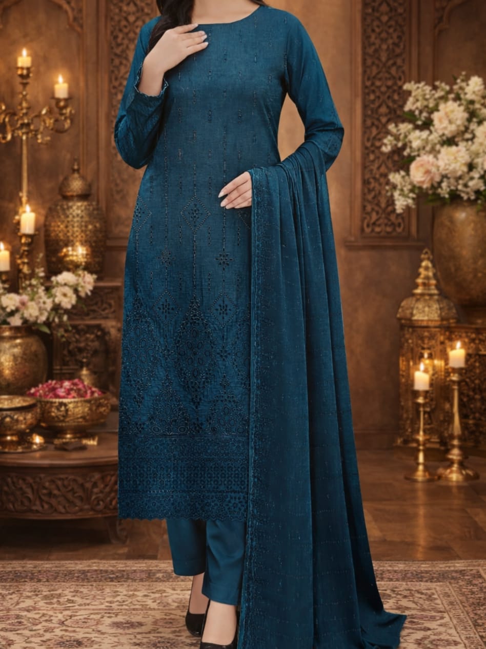 Embroidered Lawn 3-Piece