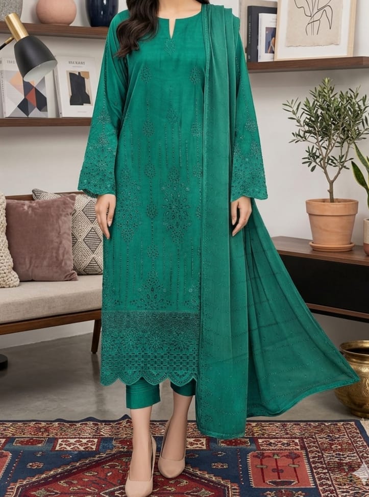 Embroidered Lawn 3-Piece