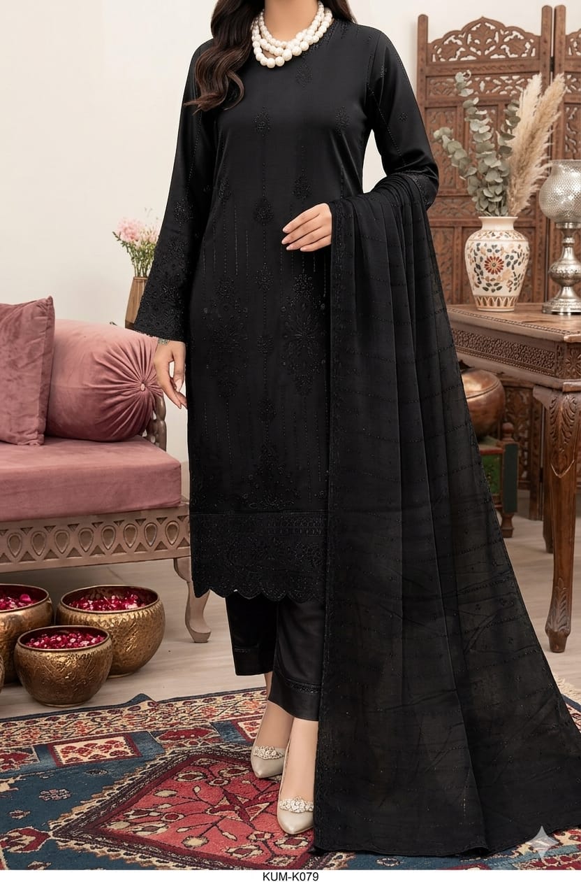 Embroidered Lawn 3-Piece