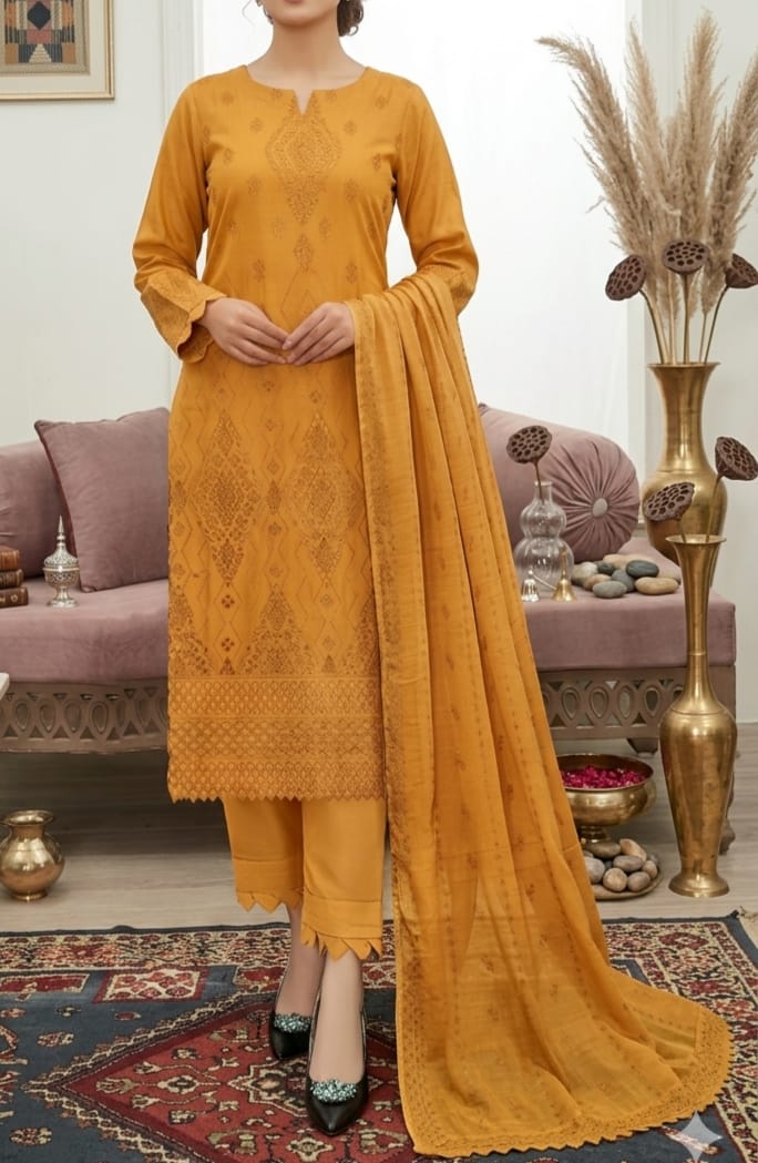 Embroidered Lawn 3-Piece