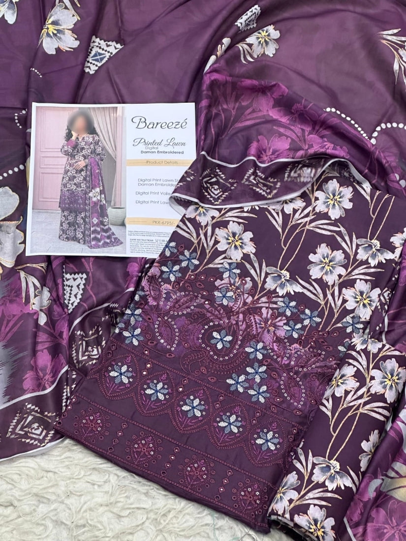 Digital Printed Lawn 3-Piece