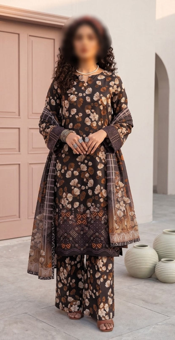 Digital Printed Lawn 3-Piece