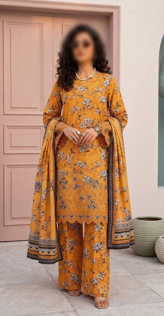 Digital Printed Lawn 3-Piece