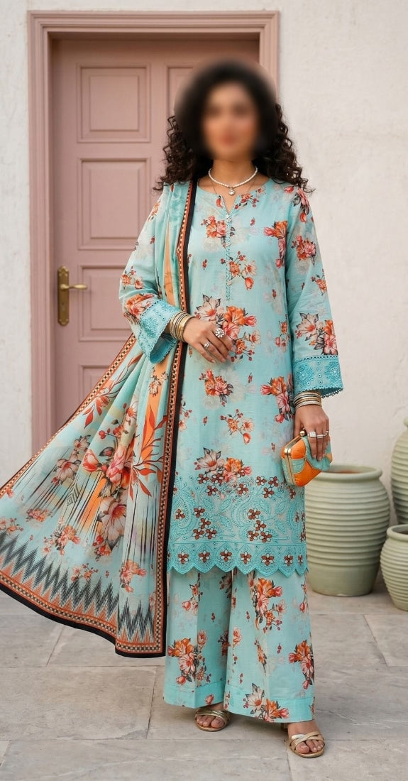 Digital Printed Lawn 3-Piece