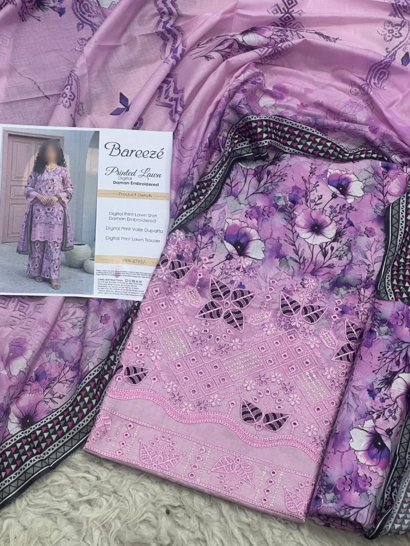 Digital Printed Lawn 3-Piece