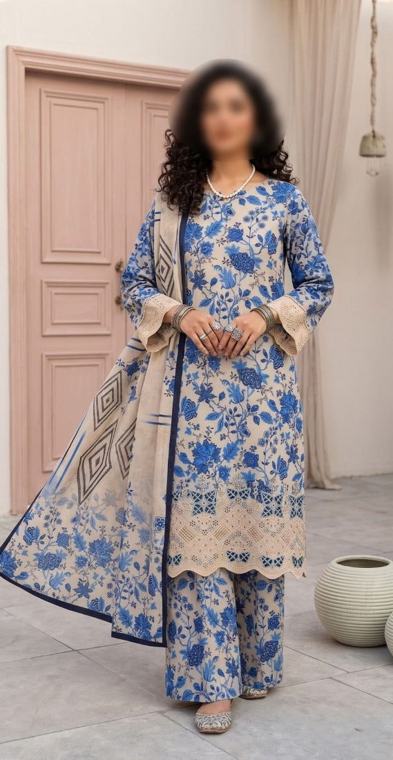 Digital Printed Lawn 3-Piece