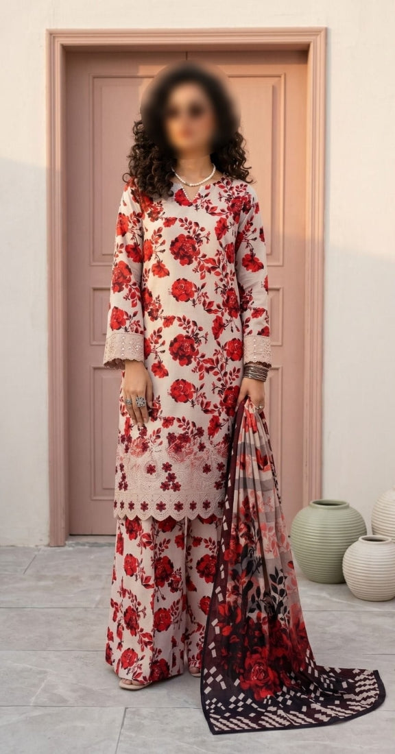 Digital Printed Lawn 3-Piece
