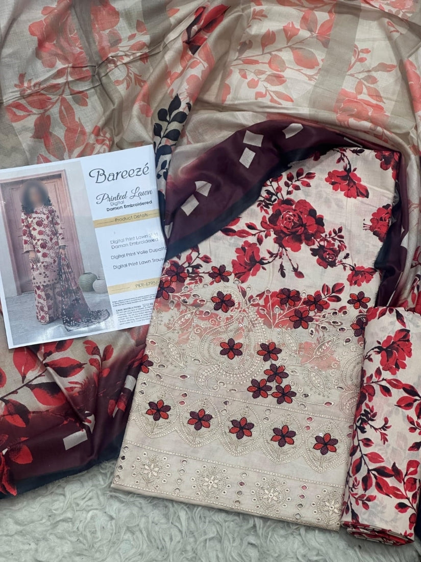Digital Printed Lawn 3-Piece